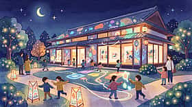 静岡市駿河区 夜の芹沢銈介美術館 光の館 ヒカリノヤカタ2026