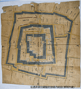 初公開！伝酒井家旧蔵駿府御城内絵図