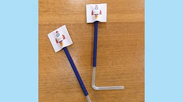 めばえのかがく「とばそう！ストローロケット」