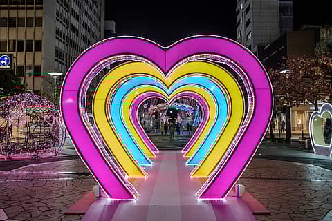 青葉シンボルロードイルミネーション 2025-2026（冬しず おまちハートファンタジー）の写真